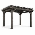 Pergola en bois de cèdre pour extérieur 300x300x250 cm gris - 2026