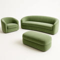 Ensemble de Canapés 3 Pièces en Tissu Vert - 2026