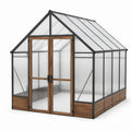 Serre en aluminium et polycarbonate avec cadre en bois - 2026