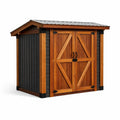 Abri de jardin en bois et métal 183x104x173 cm marron noir - 2026