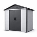 Abri de jardin en polypropylène gris 193x192x203 cm - 2026