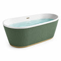 Baignoire îlot acrylique avec finition vert olive 170x80x60 cm - 2026