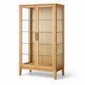Vitrine en chêne avec portes en verre trempé - 2026
