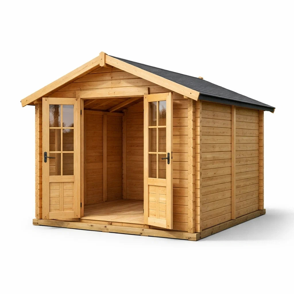 Abri de jardin en bois avec toit double pente - 2026