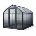 Serre en aluminium et polycarbonate gris foncé - 2026