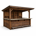 Kiosque bar de jardin en bois avec plan de travail en béton - 2026