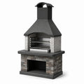 Barbecue en pierre naturelle et acier inoxydable noir/gris - 2026