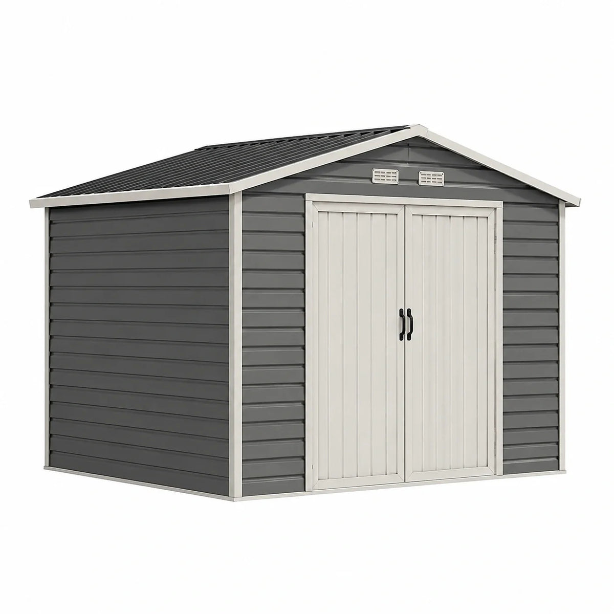 Abri de jardin en plastique gris et blanc 3x2m - 2026