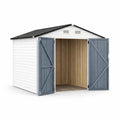 Abri de jardin en résine avec portes bleues - 2026