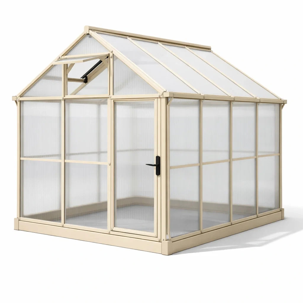 Serre en aluminium et polycarbonate beige 250x200x200 cm - 2026