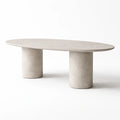 Table à manger ovale en béton - 2026