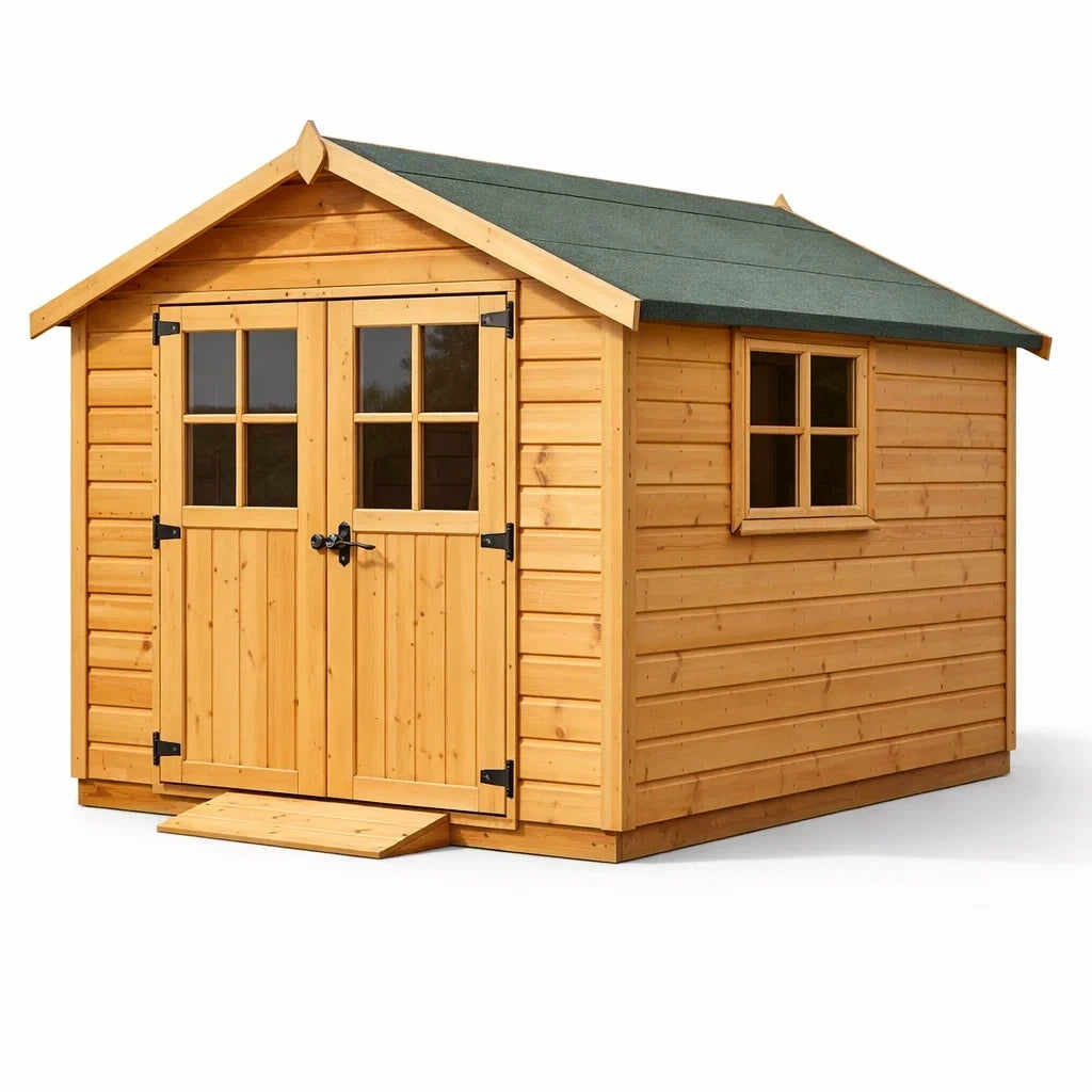 Abri de jardin en bois avec fenêtres en verre trempé 250x200x210 cm - 2026