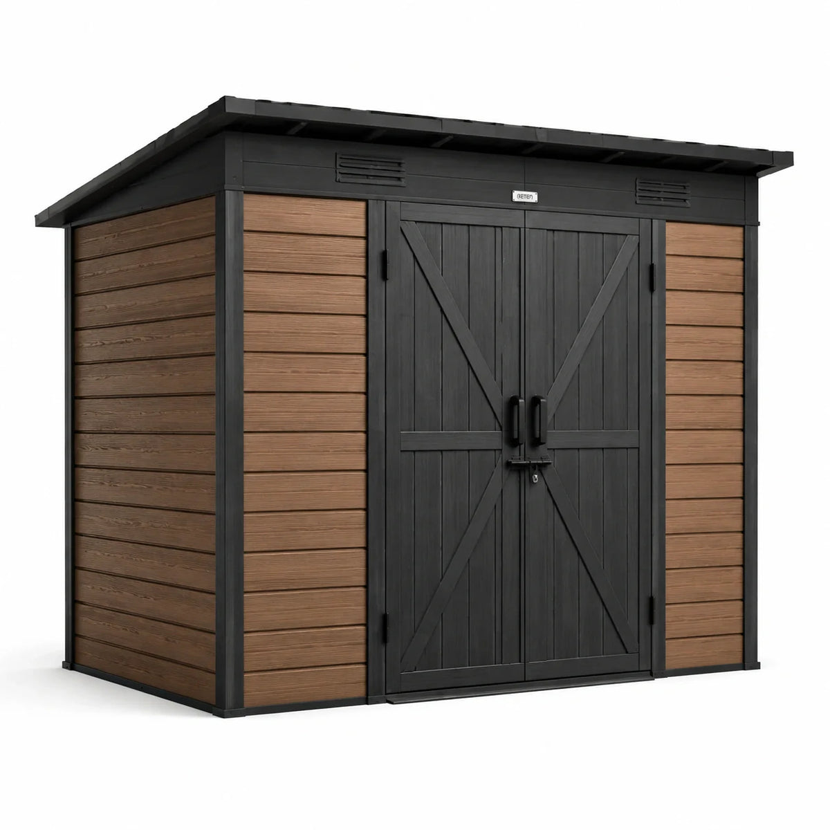 Abri de jardin en composite bois-plastique avec double porte - 2026