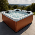 Jacuzzi de Jardin Rectangulaire Acrylique Acier Marron - 2026