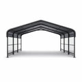 Abri voiture en acier galvanisé et polycarbonate gris 600 x 300 x 280 cm - 2026