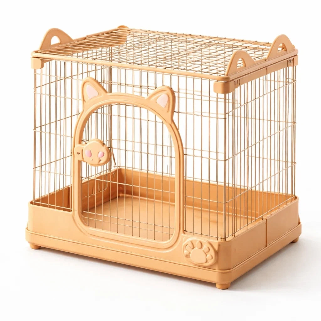 Cage à chat en métal avec motif chat 50x40x60 cm - 2026