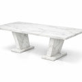 Table à manger en marbre blanc 180x90x75 cm - 2026