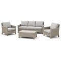 Ensemble de canapés en rotin synthétique gris clair beige - 2026