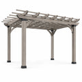 Pergola carrée en bois composite 300x300x250 cm gris taupe - 2026