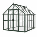 Serre de jardin en aluminium vert foncé avec panneaux transparents et double porte, 300 × 250 × 250 cm - 2026