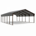 Abri double en métal galvanisé gris 600x300x250 cm - 2026