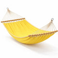 Hamac en coton jaune avec barres en bois 300x150 cm - 2026