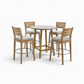 Ensemble de bar en bois avec table haute et tabourets - 2026