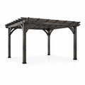 Pergola en bois traité gris - 2026