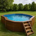 Piscine octogonale extérieure bois acier avec échelle 4m diamètre - 2026