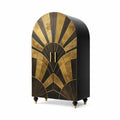 Armoire art déco en bois et métal noir doré - 2026