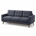 Canapé 3 places en bois et tissu gris anthracite - 2026