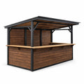 Kiosque en bois de pin et métal noir - 2026