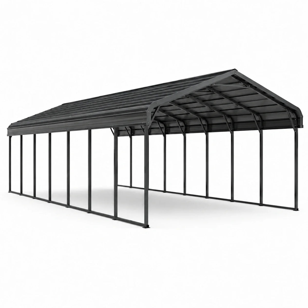 Abri voiture en métal 600x300x250 cm Noir - 2026