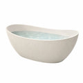 Baignoire îlot ovale en acrylique nervuré blanc 170 x 75 x 60 cm - 2026