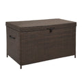 Coffre de rangement en Résine Tressée Brun Foncé 120x60x50 cm - 2026
