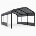 Abri voiture en métal acier galvanisé anthracite 600 x 300 x 230 cm - 2026
