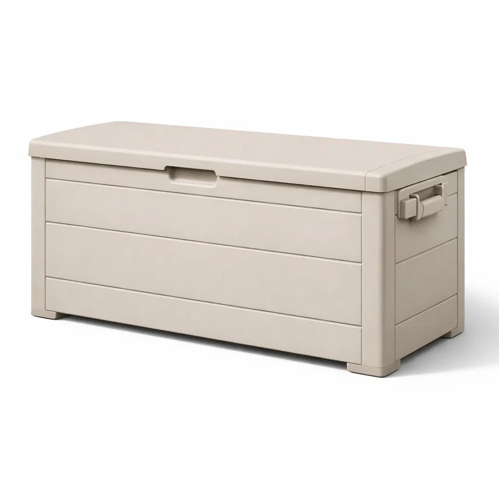 Coffre de rangement de jardin en polypropylène beige - 2026