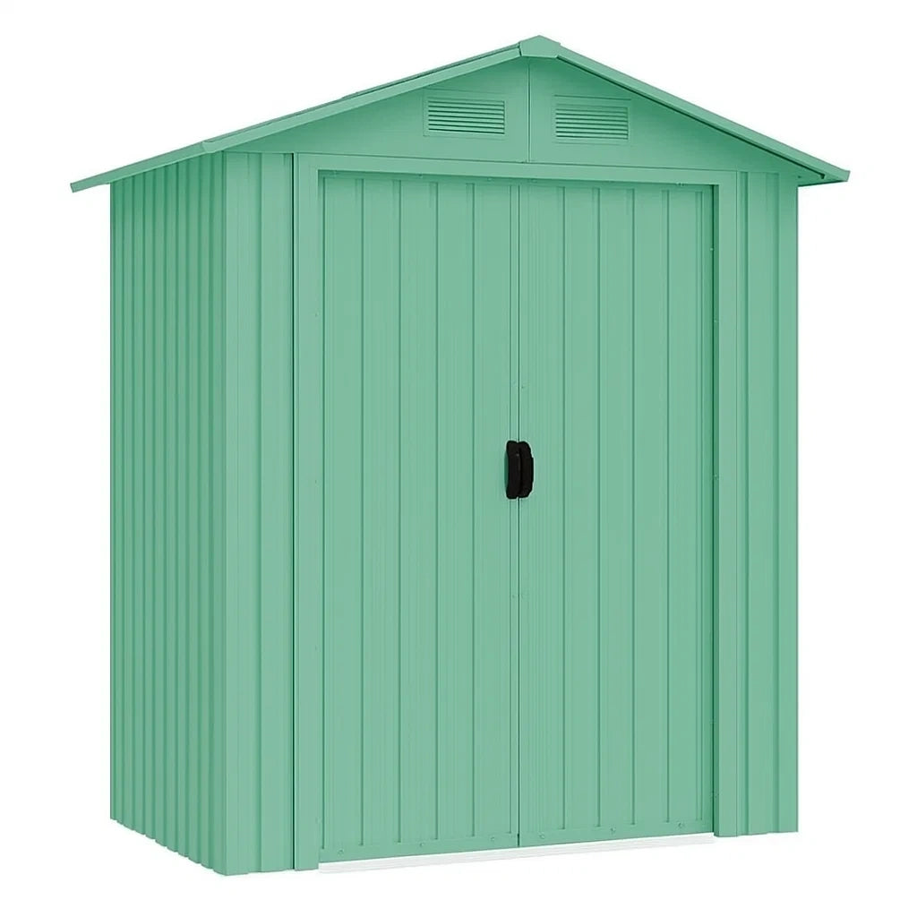 Abri de jardin en acier vert 213x130x173 cm - 2026