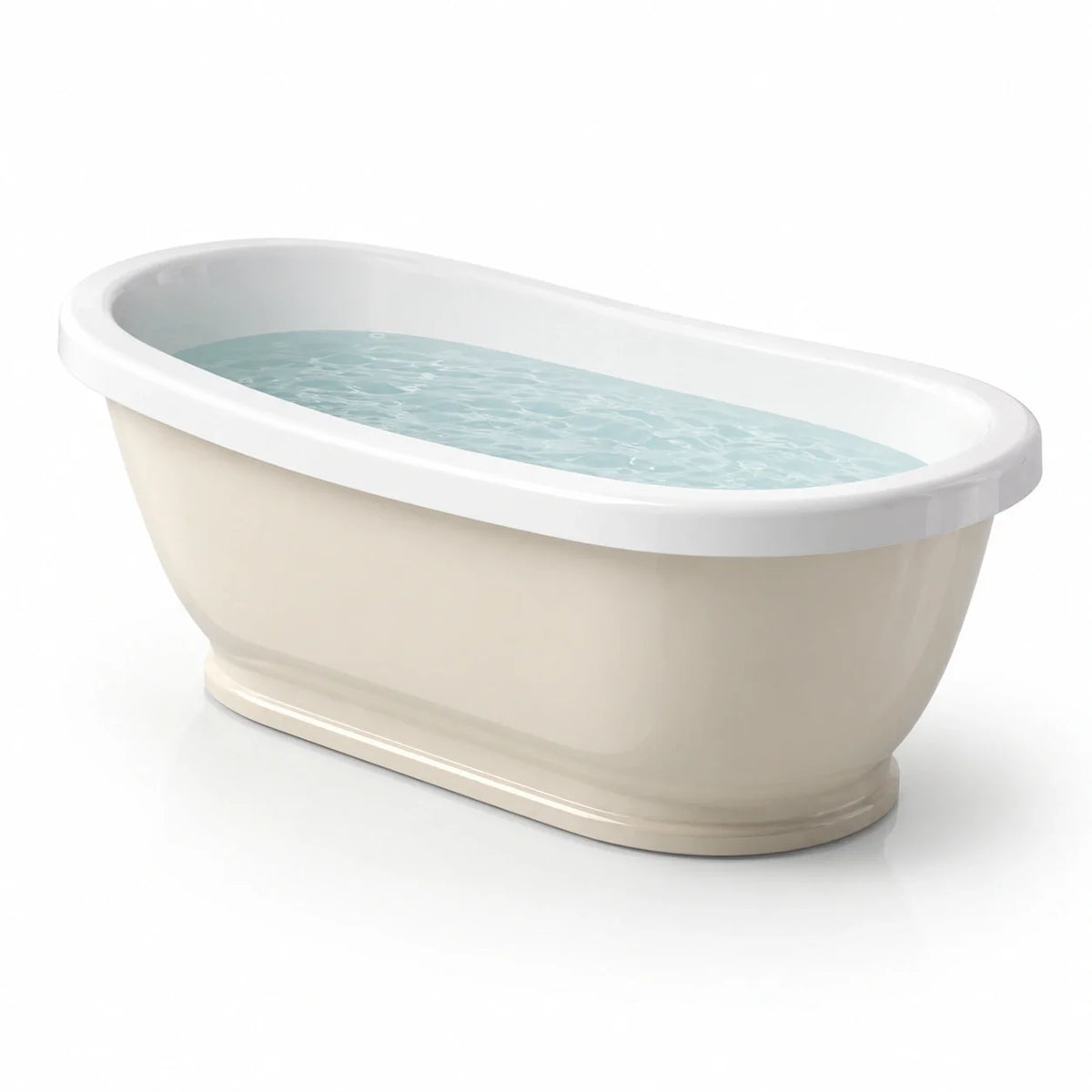 Baignoire îlot en acrylique blanc et beige 170 cm - 2026