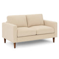 Canapé 2 Places Tissu Beige Bois 160x85x78 cm - 2026