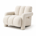 Fauteuil beige en tissu avec accoudoirs - 2026