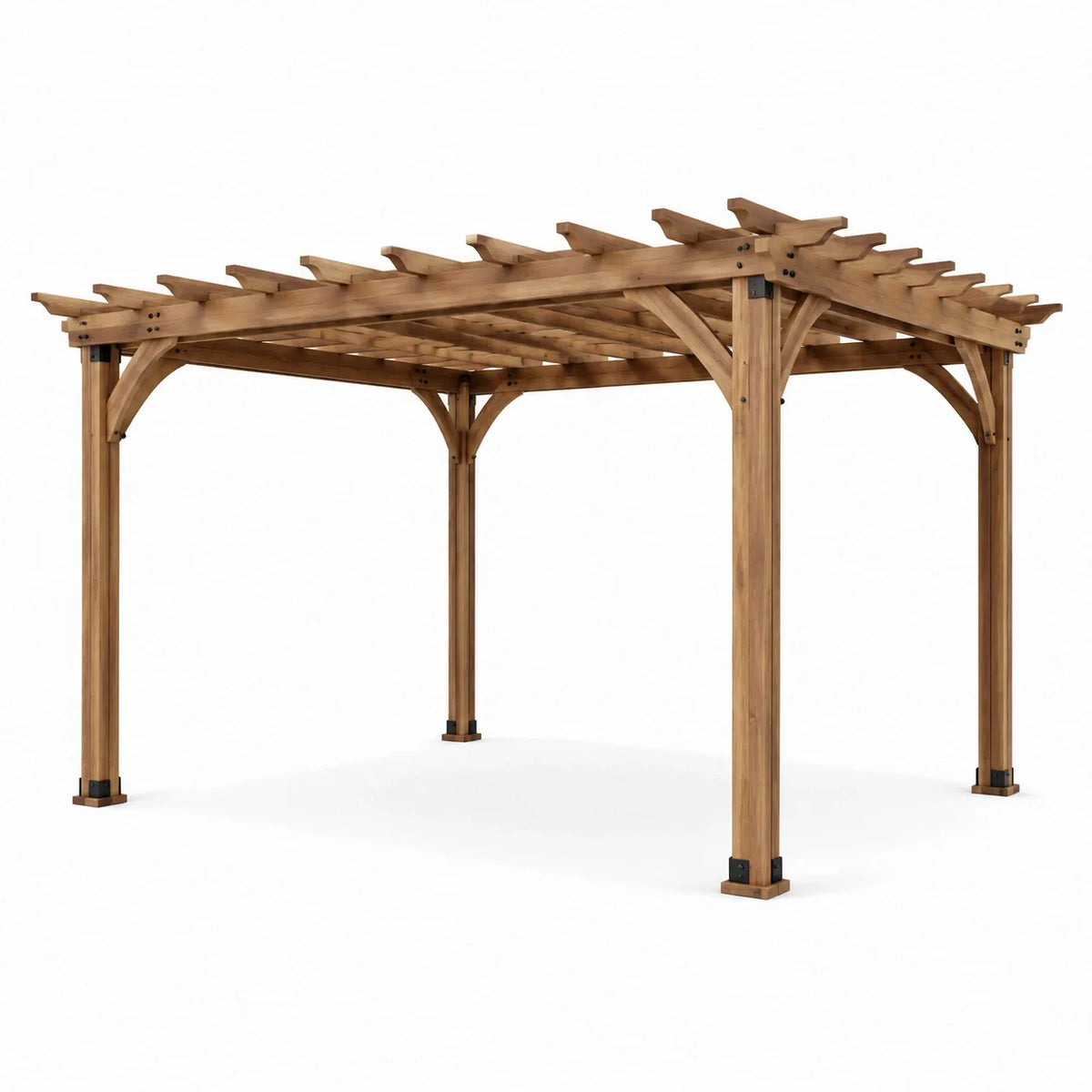 Pergola en bois d'acacia marron 300 x 400 x 250 cm - 2026