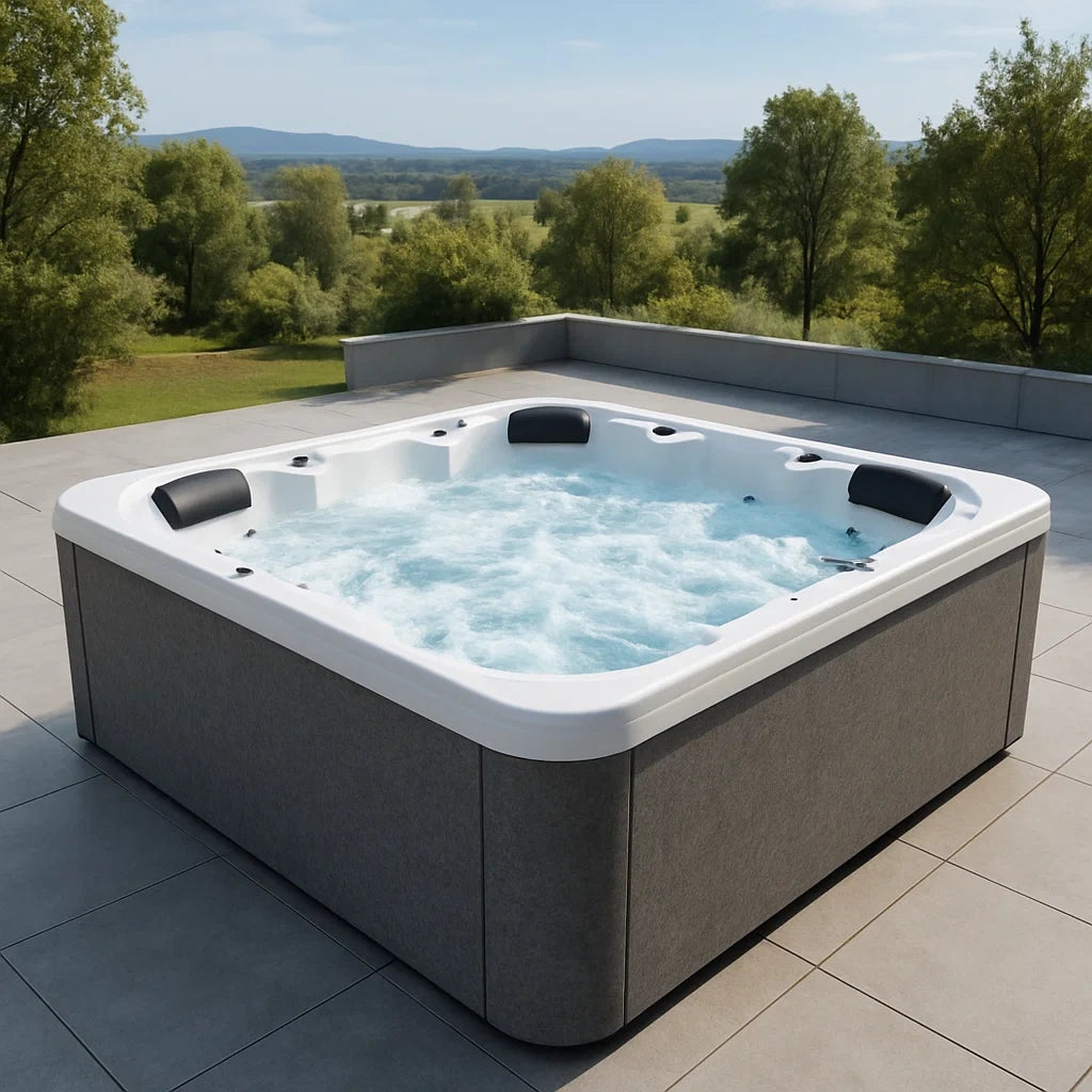 Spa Jacuzzi extérieur 6 places acrylique Blanc/Gris - 2026