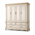 Armoire en bois MDF ivoire et doré - 2026