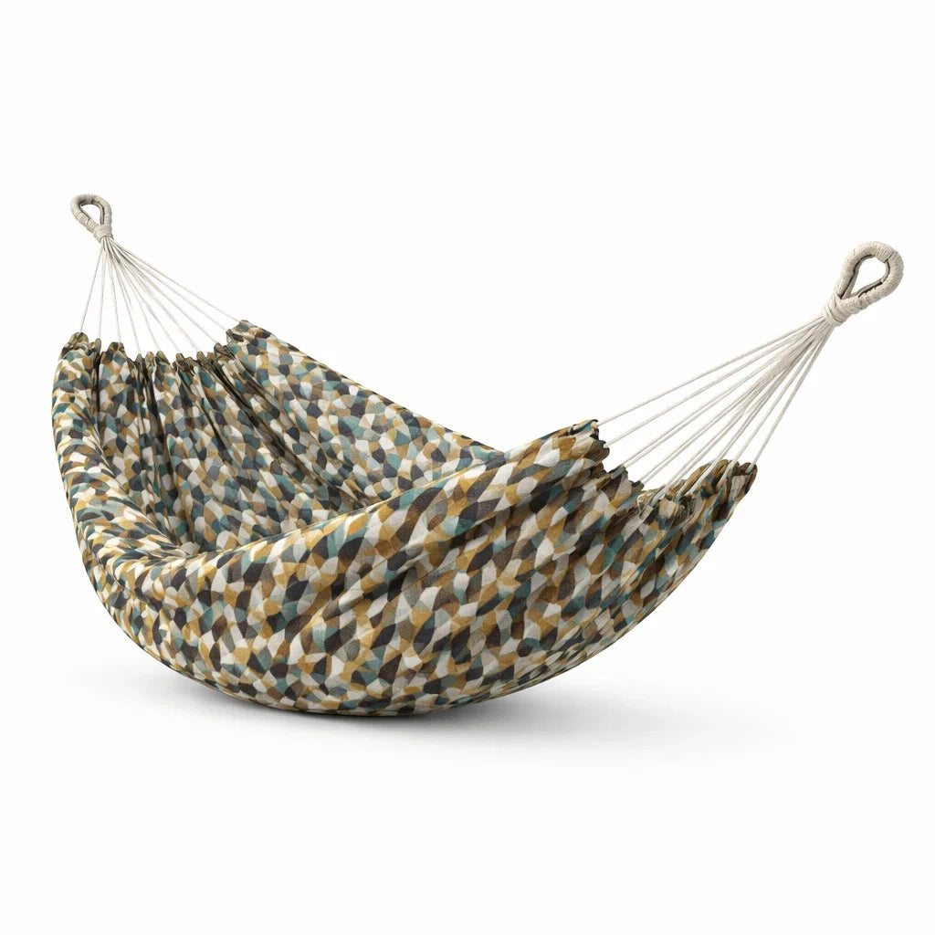 Hamac en polycoton géométrique multicolore - 2026