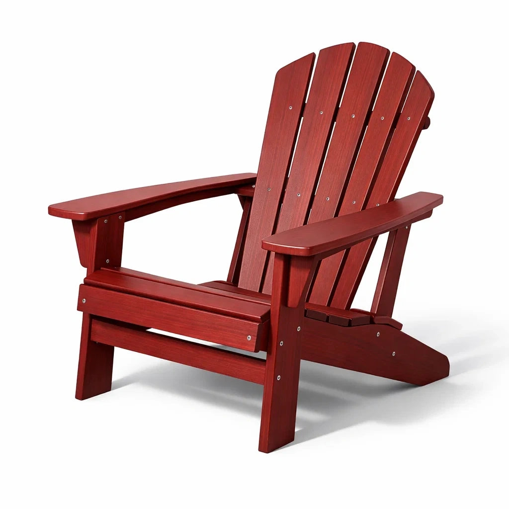Chaise adirondack en bois composite rouge - 2026