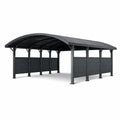 Abri pour voiture en aluminium et polycarbonate gris 500x300x240 cm - 2026