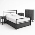 Ensemble de Chambre Lit Double Métal Noir - 2026