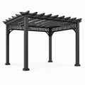 Pergola en métal aluminium noir 300x300x250 cm - 2026