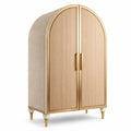 Armoire en bois et métal doré avec portes voûtées - 2026